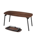 thumbnail image 6 of Zimtown Folding Coffee Table, 31.5" Portable Wood Small Table Study Lap Desk for Living Room, Home, Office, No Assembly Needed, Walnut, 6 of 6