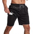 thumbnail image 2 of Swimming Shorts Men, Swimming Trunks With Compression Liner 2 In 1 Quick Dry Stretchy Mens Swim Shorts Surfing Beach Shorts With 2 Zipper Pockets s202, 2 of 5