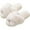 White, variant on Litfun Women's Fuzzy Slippers Open Toe Cross Band Slippers Memory Foam House Slippers for Women, Camel