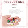 thumbnail image 2 of 100 Pcs Mini Ribbon Bow 0.8" Mini Fabric Satin Ribbon Flower Bows for Craft DIY Sewing Wedding Birthday Party, White, 2 of 5