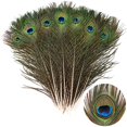 thumbnail image 1 of Plumas de pavo real THARAHT, 24 unidades de largo, naturales, 35-40 cm, para manualidades, 1 of 6