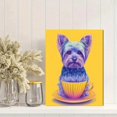 thumbnail image 2 of Yorkshire Terrier Teacup Canvas Wall Art, Puppy Pet Print for Living Room, Bedroom, Office, Coffee Shop and Nursery Decor, 2 of 8