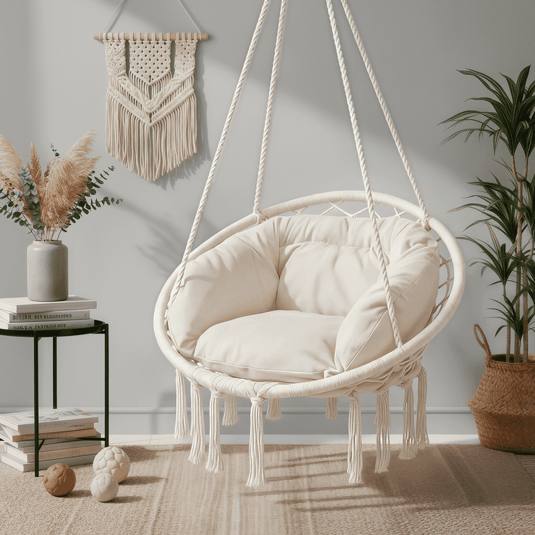 MoNiBloom Large Adult Hammock Chair, Macrame Swing, 350lbs