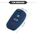 thumbnail image 6 of Key Fob Cover for Audi 3 Button Car Key Soft Silicone Blue Remote Keyless Smart Key Fob Case Protection, 6 of 6