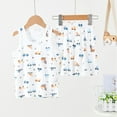thumbnail image 6 of WOLLED Kids Boys Girls Summer Outfit Sleeveless Vest and Shorts Set for 2-10Y Toddlers, 6 of 8