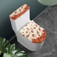 thumbnail image 3 of HELLHERO Maple Leaf Notes Toilet Seat Covers, Stretch Fit Polyester Toilet Protector Cover, 17x21 Inches, 3 of 5