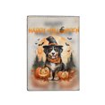 thumbnail image 2 of Happy Halloween Bernese Mountain Dog Witches Hat Pumpkin Carving Travel Passport Wallet Berner Lover Gifts PU Leather Passport Holder Cover - 02019, 2 of 5