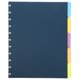 thumbnail image 1 of 5 hojas de separadores de disco multicolores. Sistema de toma de notas con separadores de disco. Separadores de disco con pestaña., 1 of 7