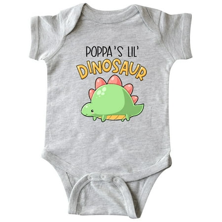 

Inktastic Poppa s Lil Dinosaur with Cute Stegosaurus Gift Baby Boy or Baby Girl Bodysuit