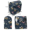 thumbnail image 5 of Panda Lounger Chair Bag, Doodle Style Characters with Hearts Stars and Polka Dots, High Capacity Storage with Handle Container, Lounger Size, Blue Multicolor, by Ambesonne, 5 of 5