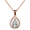 Rose Gold, variant on Cate & Chloe Isabel 18k White Gold Plated Pendant Necklace with Simulated Diamond Crystal for Women