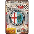 thumbnail image 1 of Logotipo Coche Metal Letrero Pintura Hierro Rectangular Pared para Y Garaje 20x30cm, 1 of 9