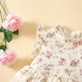 thumbnail image 4 of Ketyyh-chn99 Robes Fille Robe d'Été Plage Manches Longues Robe Courte Jupe Tutu Princesse Sans Manches Robe Blanche, 6-12 Mois, 4 of 4
