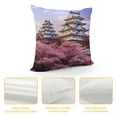 thumbnail image 4 of Chilfamy Pink Flowers Pillow Cushion Covers Short Plush Aesthetic Decorative Home Decor Sofa Couch Bedroom Car Chair 1PC 18x18in, 4 of 5