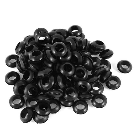 

Unique Bargains 100Pcs Firewall Hole Plug Electrical Wire Rubber Grommets Ring 10mm Dia