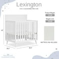 thumbnail image 4 of Dream On Me Lexington 4 in 1 Baby Convertible Mini Crib, Sustainable New Zealand Pinewood, White, 4 of 15