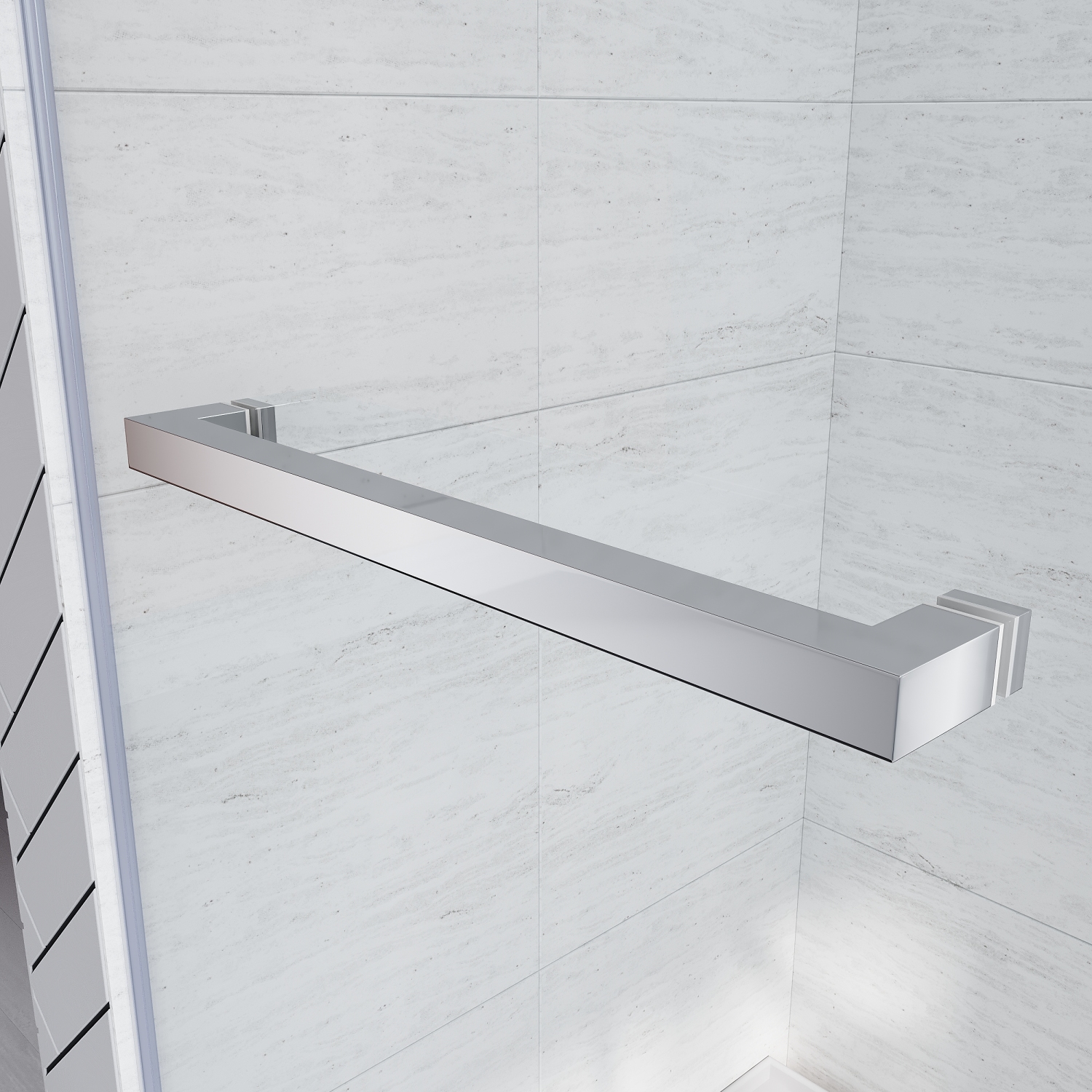 Elegant Frameless Chrome Shower Doors for Bathtub 56-60 W x 62 H Bypass ...