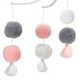 thumbnail image 4 of Bedtime Originals Blossom Pink/Gray Pom Pom Musical Baby Crib Mobile Soother Toy, 4 of 5