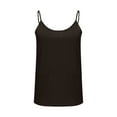 thumbnail image 5 of OGLCCG Womens Camisole Tank Tops Causal Cotton Linen V-Neck Sleeveless Tops Lightweight Summer Loose Fit Spaghetti Strap Cami Shirts,S,Coffee, 5 of 7