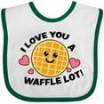 thumbnail image 3 of Inktastic I Love You a Waffle Lot with Cute Happy Waffle Boys or Girls Baby Bib, 3 of 4