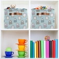thumbnail image 7 of FREEAMG Cartoon Penguin and Heart Large Square Storage Basket Bin with Handles 2PCS,Foldable Multi Functional Closet Storage Box Shelf Basket for Storing Toys, Books and Clothes, 7 of 7