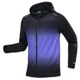 thumbnail image 4 of hoksml Men's Gradient Hooded Running Jacket Full Zip Quick Dry Lightweight Athletic Windbreaker for Outdoor Gym Cycling Daily Wear, 4 of 7