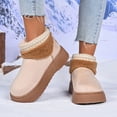thumbnail image 6 of Gealkoca Women Fuzzy Boots Women Casual Round Toe Comfortable Thick Bottom Snow Boots Fleece Lining Warm Cozy Winter Boots, 6 of 9