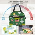 thumbnail image 6 of DouZhe Lunch Bags for Women and Men, Funny Glasses Frogs Green Prints Reusable Portable Insulated Cooler Waterproof Lunch Tote Bag for Travel Work Picnic, 6 of 7