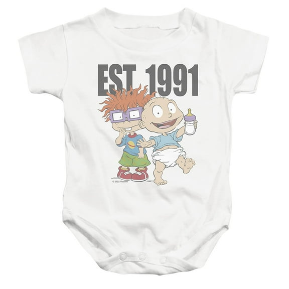 Rugrats Est 1991 Unisex Infant Snap Suit for Baby (24 Months) White
