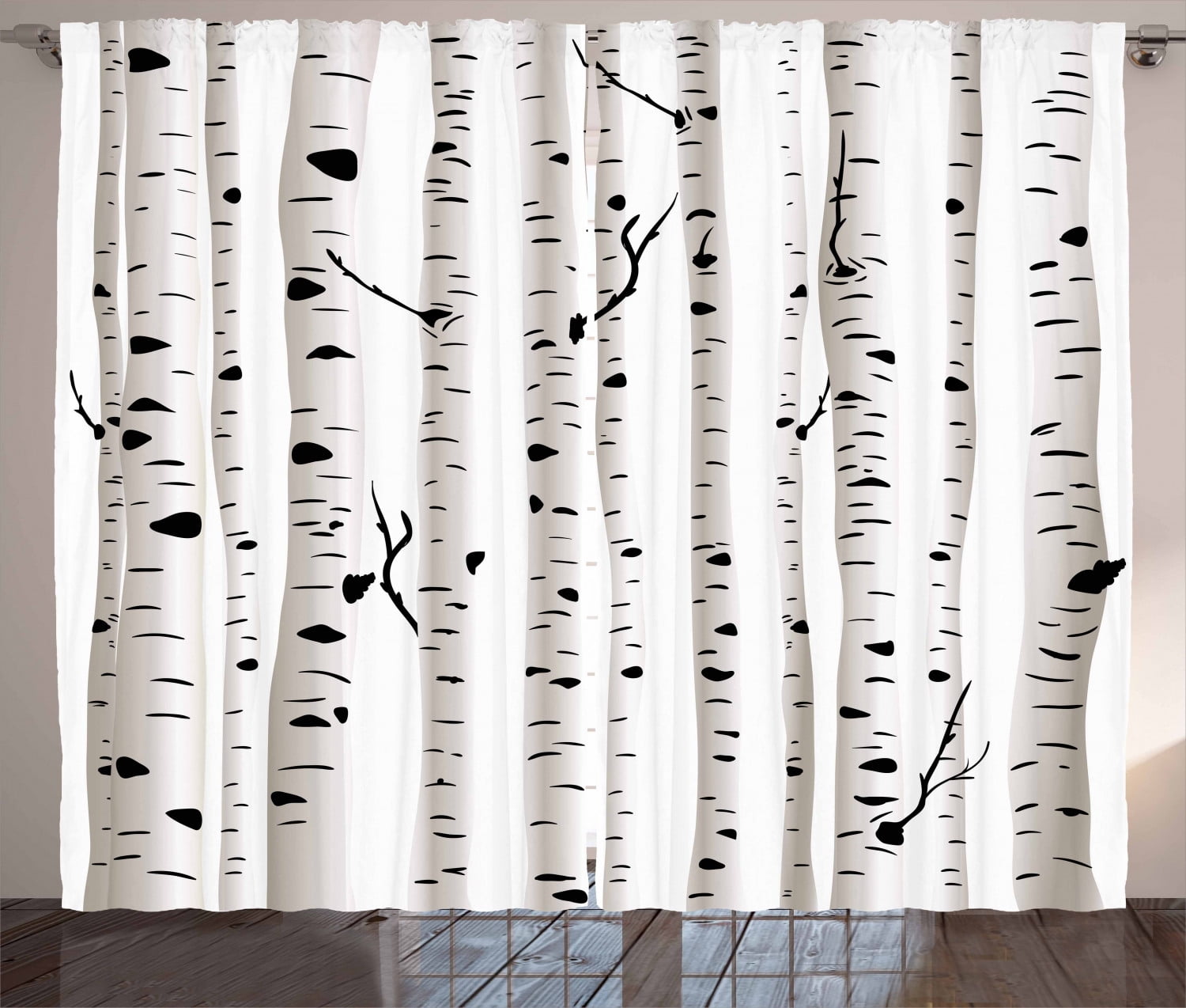 Nature Curtains Tree Braches in Spring Window Drapes 2 Panel Set 108x90 Inches 