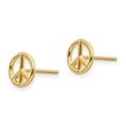 thumbnail image 3 of FJC Finejewelers 10 kt Yellow Gold Button Polished Peace Symbol Post Earrings 8 mm x 8 mm, 3 of 6