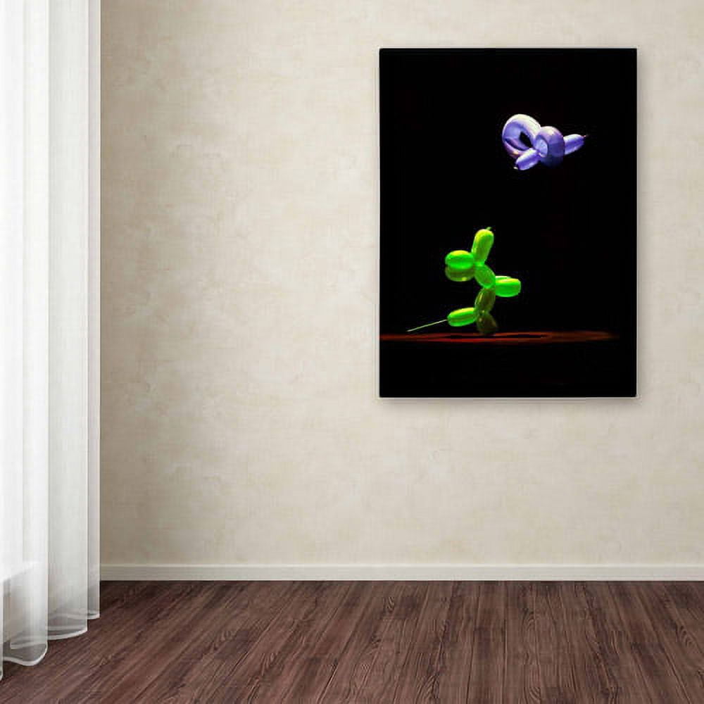 Trademark Fine Art "Balloon Puppy and Hummingbird" Canvas Art by Roderick Stevens