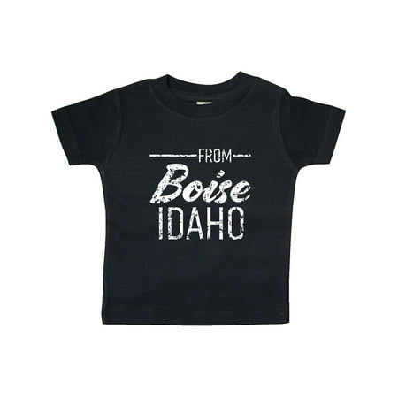 

Inktastic From Boise Idaho in White Distressed Text Gift Baby Boy or Baby Girl T-Shirt