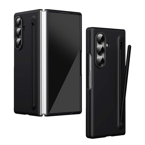 For Samsung Galaxy Z Fold 7 Case with Built-in Screen Protector & S Pen Holder, AntiāFingerprint ShockāAbsorbing Hard PC AntiāDrop Protective Cover For Samsung Galaxy Z Fold 7,Black