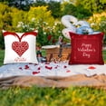 thumbnail image 3 of Valentines Day Pillow Covers 18 x 18 inch Set of 4 for Valentines Decor Love Heart Throw Pillows Decorative Cushion Cases Valentine Decorations, 3 of 9