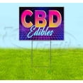 thumbnail image 1 of Cbd Edibles (18" x 24") Yard Sign, Includes Metal Step Stake, 1 of 6