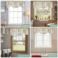 thumbnail image 6 of Tie Up Valances for Windows, Yellow White Daisy Adjustable Valance Curtains Window Treatment for Living Room, Spring Pastoral Botanical Flowers Rod Pocket Kitchen Curtains & Drapes 60x18 Inch, 6 of 9