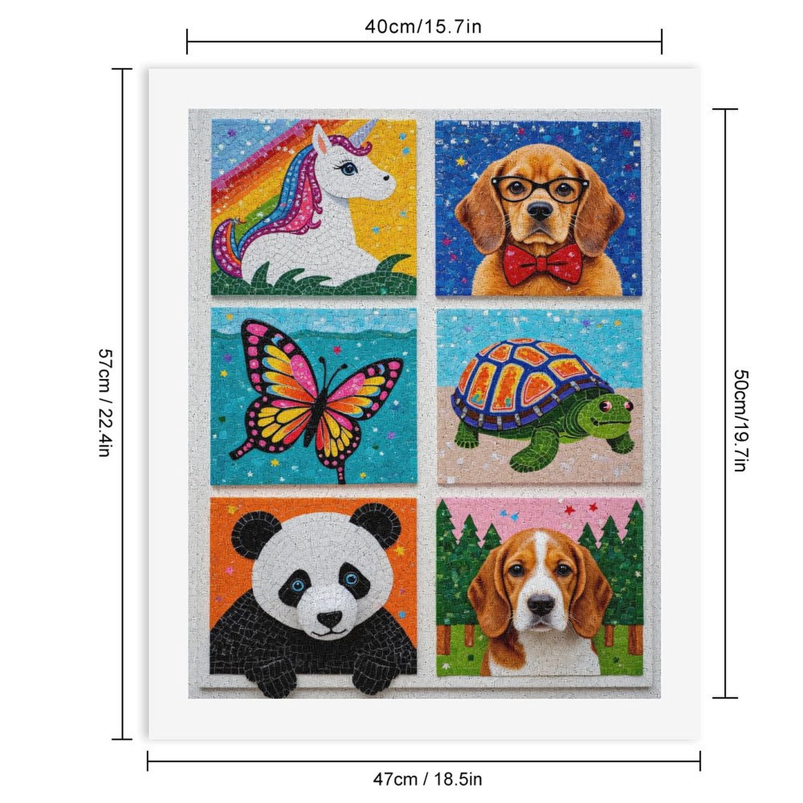 Paint By Numbers Kit for Adults Beginner - DIY Mosaic Art Animals Whimsical Scenes Canvas Painting Kits for Adults, Frameless Paint By Number for Adults for Home Wall Decor 16x20 Inch