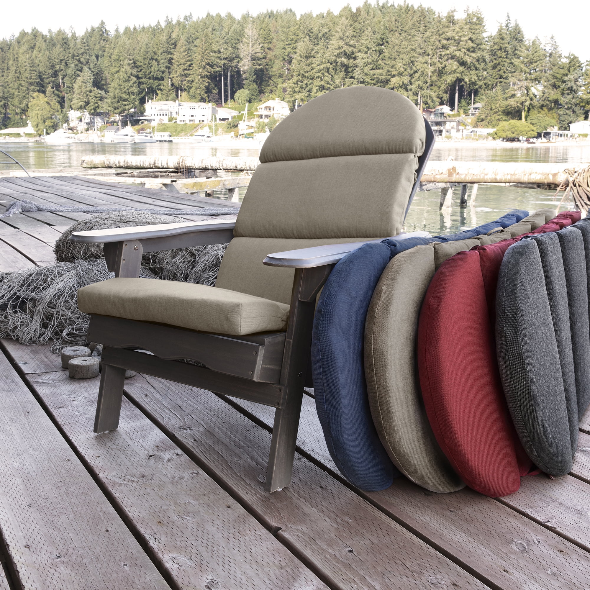 ARDEN Oceantex Outdoor Rocking Chair or Adirondack Cushion, 21.5 x 19, Water Repellent, Fade Resistant 19 x 21.5, Natural Tan