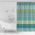 thumbnail image 2 of Shower Curtains Sets for Bathroom Decor Bohemian Abstract Geometric Teal Damask FlowerWaterproof Bathroom Curtain with Hooks,Ethnic Style Moroccofor Bathroom Decor,36x72IN, 2 of 7
