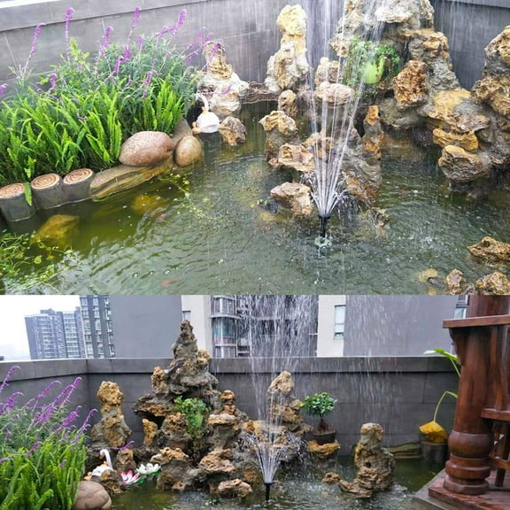 KALLORY 1 Set Fountain Outdoor Black Plastic for Small and Fish Tanks Outdoor Use