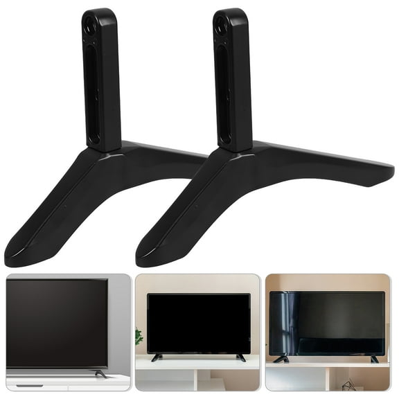 UEETEK 1Set TV Support Stand Tabletop Base Bracket with Strong Load Bearing Black
