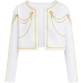 thumbnail image 2 of Guvpev G'irl's Halloween Costume, Pop Idol Singer Stage Performance Outfit Jacket Tank Top Skirt Set for Cosplay Dress Up Events & Parties, 2 of 5