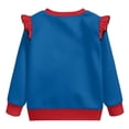 thumbnail image 6 of Yuyamidu Toddler Pig Sweatshirt 2T 3T Girls Blue Crewneck Sweatshirt Ruffle Shoulder Long Sleeve Top Lightweight Soft Playwear Casual Fall Outfits Everyday Clothes, 6 of 8