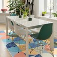 thumbnail image 6 of Cydiria Modern Geometric Circles Milk Velvet Area Rug, 5' x 8', Blue, 6 of 7