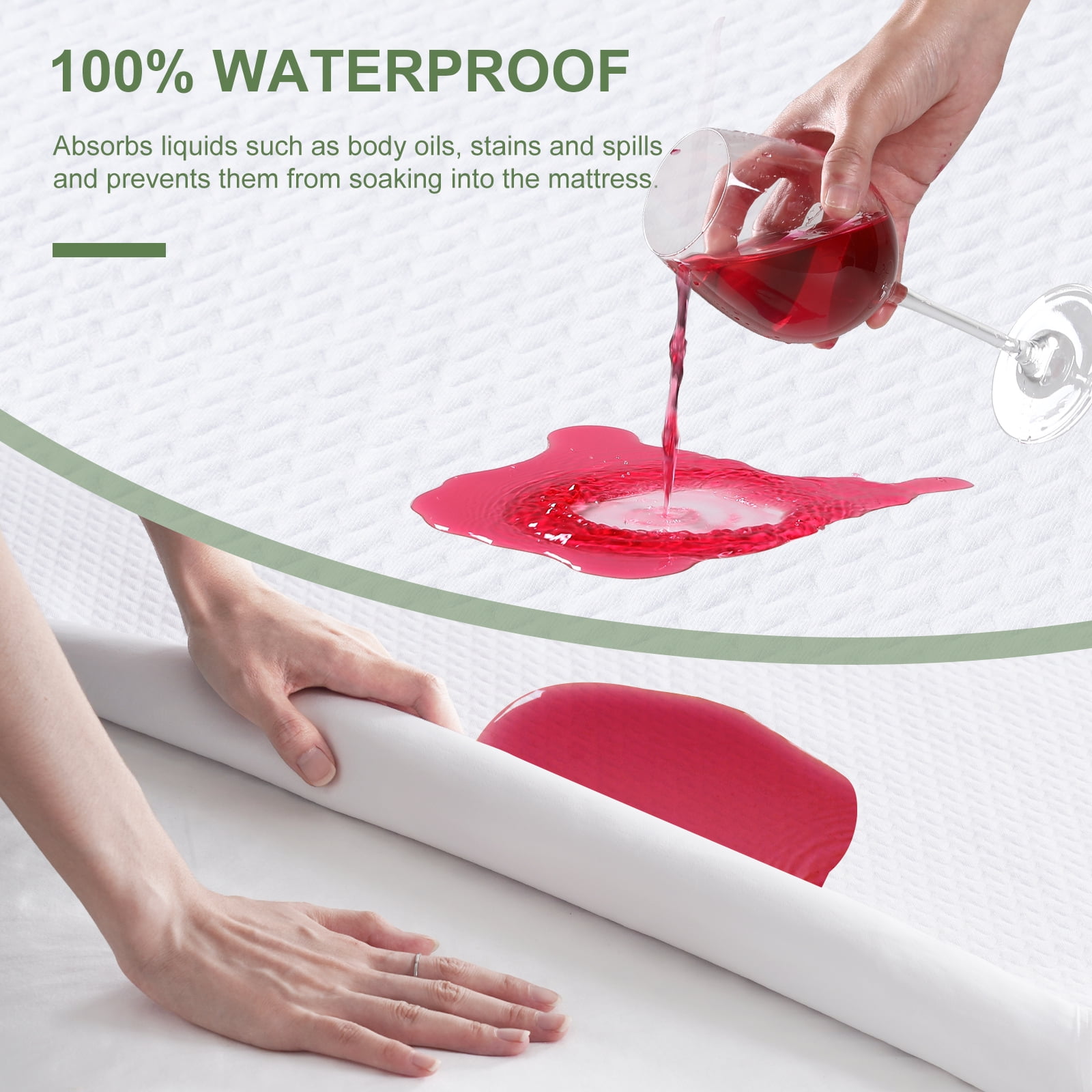 100% Waterproof Mattress Protector Pillowcases 3d Air Bamboo - Temu