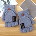 thumbnail image 4 of Knitted Warm Convertible Flip Mittens for Men Wool for Winter Sports with Touchscreen Compatibility, 4 of 4
