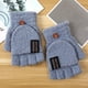 thumbnail image 5 of Manoplas Convertibles De Punto Cálidas Sin Dedos Para Hombre Guantes De Invierno Para Hombre Guantes Y Manoplas De Punto Con Dedos Medios, 5 of 5