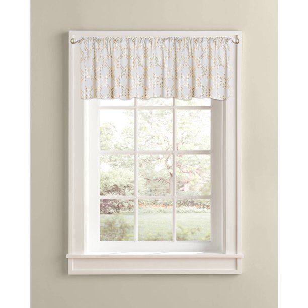 Better Homes & Gardens Metallic Gold Trellis Valance