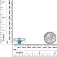 thumbnail image 6 of Gem Stone King 14K White Gold Swiss Blue Topaz and Moissanite Engagement Ring for Women | 1.70 Cttw | Oval 8X6MM | Gemstone November Birthstone | Size 9, 6 of 6